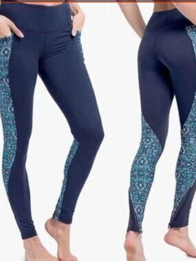 Bundle of 2 Z‎ by Zobha Leggings Pockets Zip Ankle Vents Stretch Yoga XL #26H